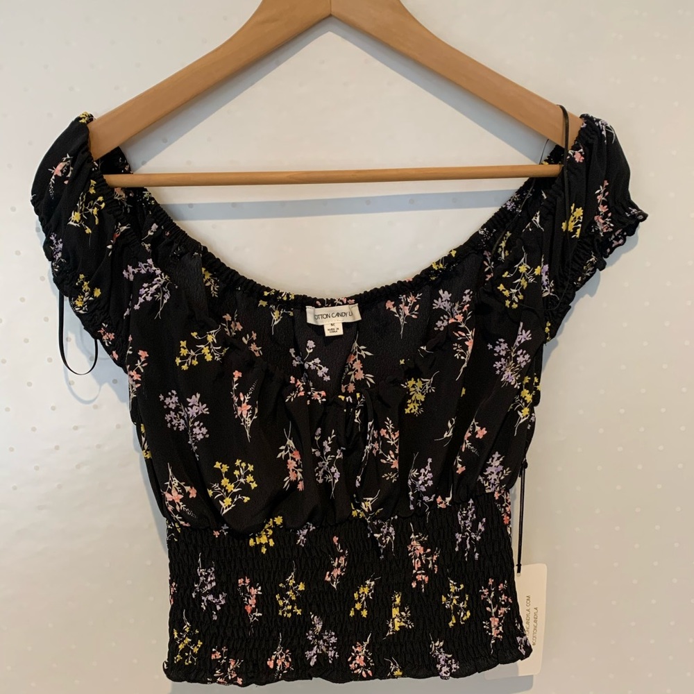 Cotton Candy LA Floral Crop Top - Picture 7 of 8